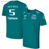 Koszulki mężczyzn Camisetas de Aston Martin F1 Para Hombre y Majer Camisa Deportiva Con Cuello Redondo Y de Coche de Carreras del Equipo F M230410