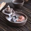 Jewelry Pouches Reflow Censer Purple Sand Incense Burner Qiankun Ceramic Stove High Mountain Running Water Tea Set Home