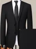 Blazers Designer Mens Highquality Suit Business Professional Youth Office Worker Formell klänning Bröllop Bankett Gentleman Suit Dress Två