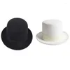 Berets Vintage Fedora Hat Victorian Age Short Brim Western Western Magicive Wersatile Top на ужин на открытом воздухе повседневная одежда