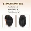 Synthetic Wigs LUPU Synthetic Straight Hair Bun Hairpiece Hair Ponytail with Elastic Rubber Band Short Ponytail Hairpieces for Women 231110