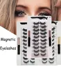 Magnetic Eyelashes 3D Mink Eyelash magnetique Eyeliner Magnets Lashes with tweezers Short False Lash Lasting Handmade Makeup Tool7894311