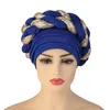 Muslim Headwear Space Layer Sequin Braid Hat Fashion Afro Hats3278