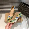 2023 New Women 's Sandals 공식적인 드레스 슈즈 최고의 힐 싱글 신발 섹시 파티 결혼식 신발 상자와 특별한 우아함과 아름다움을 입고