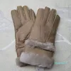 Designer Damen Herren Lederhandschuhe Schaffell helle weibliche Winter warme Mode winddichtes Frostschutzmittel im Freien