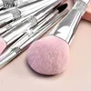 Makeup Brushes LOYBJ 11Pcs Makeup Brushes Set Diamond Cosmetic Brush Powder Foundation Blush Contour Eye Shadow Brow Lashes Silver Beauty Tools Q231110