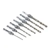 Freeshiping 7Pcs furadeira power tool Core Drill Bit Set Hole Puncher Hinge Tapper for Doors Self Centering Woodworking Tools milling c Rgjh