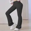 Leggings de yoga de verano para mujer, pantalones acampanados, cintura alta, compresión abdominal ajustada para mostrar la figura, pantalones deportivos de yoga, traje de yoga LL