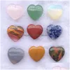 Kristal Aşk Kalp Şeklinde Doğal Taş İyileştirici Kristaller Taşlar Sevgililer Günü Süsleri MTI Renk Takıları Gözenekli Olmayan 1 7wt Dhgarden Dhbn3
