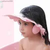 Dusch Caps Baby Kid Shampoo Shield Head Cover Dusch Cap Hårtvätt öronskydd Spädbarn Child Cartoon Bath Safe Cap Visor Bathing Protectl231110