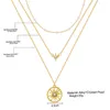 قلادات قلادة قلادة بويميان متعددة الطبقات نجوم الشمس للنساء لؤلؤة الذهب العتيقة الترقوة سلسلة مجوهرات الحفلات العصرية