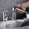 Robinets d'évier de salle de bains Robinet de lavabo en laiton chromé Froid avec pommeau de douche à main Mitigeur Lavabo