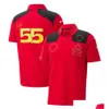 Forma 1 2023 TE-THERT F1 قمصان Motorsport Driver Red T Shirt تنفس الأكمام قصيرة القميص تسليم DHBJK