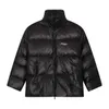 Classic Wave Print Parkas Winter Letter Kurtka High Neck OS LUSE DOTYCZNE DO MĘŻCZYZN