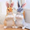 Nadziewane pluszowe zwierzęta długie uszy realistyczne królicze pluszowe zabawki referzebki dla zwierząt zabawki dla lalki dla dzieci