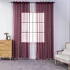 Curtain Colorful Polyester Curtains Solid Colored Gauze Bedroom El Living Room Decorative