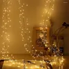 Saiten 12M 400 LED Fairy Cluster Feuerwerkskörper Lichter Girlande USB mit Fernbedienung Wasserdichtes kleines Weinrebenlicht für Hochzeitsfeier-Dekor