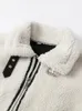 Kvinnor Jackor Fashion Patchwork Furry Jacket For Women Gentle Paneled Thick Warm Lambool Fleece Coat Zipper Pocket Lady Outwear 231110