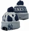 Herenpetten Yankees Mutsen New York-hoeden Alle 32 teams Gebreid Omboorden Pom Gestreept Zijlijn Wol Warm VS College Sport Gebreide muts Hockeymuts Cap Voor Dames A5