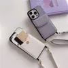 Crossbody zinciri manyetik lychee desen flip vogue telefon kılıfı iPhone 14 13 12 12 11 Pro Max ayarlanabilir kordon kartı yuvası katı deri cüzdan arka kapak önleyici anti-düşme
