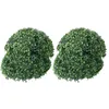 Dekorativa blommor konstgjorda topiary bollar Green Garland Boxwood Tree House Plants Simulated Milano Ball Wood Outdoor Trees