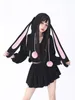 Work Dresses 2023 Autumn Black 2 Piece Skirt Set Women Casual Long Sleeve Kawaii Hooded Tops Elegant Y2k Mini Korean Sports Suits