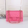 Top tassen luxe designer damestas aangepaste merkhandtas Dames lederen gouden ketting crossbody zwart wit roze vee schoudertassen