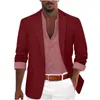 Vestes pour hommes printemps automne solide costume mince jolie pochette pour homme d'affaires Gentleman hauts crème solaire manteaux ajustés