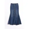 Jupes jupe en jean de mode pour femmes Plus taille printemps automne simple mince mince en queue de poisson hauteur