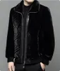 Autumn and Winter Faux Mink Fleece Trendy Top Fur Men's High End Coat Casual Middle Aged Youth Jacket Black Coats