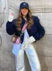 Giacche da donna Giubbotto bomber moda Donna Primavera Autunno Manica lunga Cappotti corti monopetto con tasche Casual vintage da donna