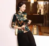 Women's Blouses Nieuwheid vrouwen Cheongsam herfst Winter Gold Velvet Tops Daily Mother Fashion Seven-Point Sleeves Banquet Shirt