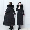 Women's Trench Coats Down Jacket Women 2023 Winter Fashion Luxury Slim White Duck Coat Female Large Size Hooded Fur Collar Thick Warm Parkas