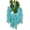 Decoratieve bloemen 12 stuks nep-blauweregen voor binnen-buitendecoratie - langdurige duurzaamheid realistisch lichtroze