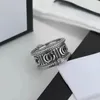 Women Designer Lover Ring Luxury Style Silver Retro Color Engagement Rings G Letter Fashion Jewelry Man and Lady Party Gifts281u