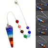 Pendentif Colliers Bijoux de mode Reiki Pendulum Design Chaîne cadeau Pierre naturelle 7 Chakra Gemstone Rock