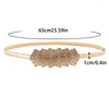 Ceintures en forme de feuille de fleur, ceinture de taille en métal pour femmes, élastique, accessoires de vêtements faits à la main, fille de mariage, mode slim