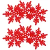 Plates 8 Pcs Christmas Snowflake Coasters Cup Mat Home Desktop Decorations Felt Cloth Pad