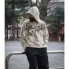 Новый дизайнерский модный бренд Толстовка Saint Michael Совместная мужская женская толстовка с капюшоном из джинсовой ткани 23ss Kapok Graffiti с принтом Trend