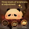 Lamps Shades LED Night Lights Cute Sheep Panda Rabbit Silicone Lamp USB Rechargeable Timing Bedside Decor Kids Baby nightlight Birthday Gift 231109