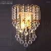 Wandlampen klassieke K9 Crystal Lights Bedside Silver Gold SCONCE