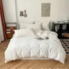 寝具セットoloey冬の濃厚な寝具セット100％コットンソフト羽毛布団カバー伸縮性ベッドシート枕カバーベッドセットキングクイーンサイズ231110
