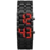 Orologio da uomo di moda Orologi da uomo Orologio da polso digitale full metal LED rosso Samurai per uomo Ragazzo Sport Orologi semplici relogio masculino1266K