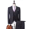 Designer Plaid Suit Men Blazer Vest Pants Business British Style Wedding Dress Banket High End Slim Fit Jacket Trousers 3 Piece