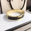 Design Gold Bracelet for Women Luxury Brand Gift Cuff Black Love Bracelet 18K Gold Romantic Girl Spring Jewelry stainless steel Bracelet Luxury jewelry wholesale