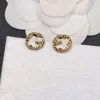 Designer di lusso placcato oro 18 carati Orecchini a forma di serpentina con lettera vintage orecchini a cerchio in oro moda nuovo temperamento gioielli regalo per la festa di nozze