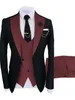 Costumes pour hommes 2024 Costume trois pièces coréen Slim Fit Business Banquet Hommes pour hommes