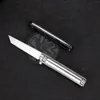 Nuovo arrivo H1602 Flipper Coltello pieghevole D2 Stone Wash Tanto Lama Manico in acciaio inossidabile Campeggio esterno Escursionismo EDC Coltelli tascabili