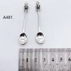 58mm Retro ancient Mini metal Spoon Medicine Bottle Use Sniffer Snuff Powder Tobacco Micro-tuning Shovel Crown spoon