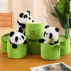 Gefüllte Plüschtiere NEU Bambusrohr Panda Set Plüschtier Niedliche Plüschtiere Stofftierpuppe Wendedesign Kindergeburtstagsgeschenk R231110